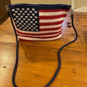 NWOT. Sakroots crocheted bag. American flag.